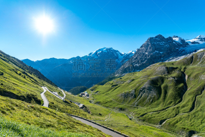 山,阿尔卑斯山脉,在上面,斯泰尔维奥,环意自行车赛,博尔米奥,斯泰尔维奥通行证,速降滑雪,蒂罗尔州,山口