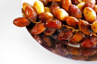 枣椰子,阿拉伯风格,餐盘,素食,贝多因人,异国情调,干的,棕榈树,甜点心,叙利亚