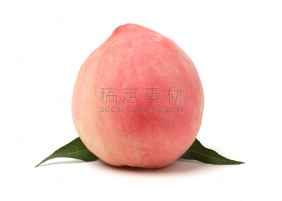 熟的,白色背景,桃,清新,一个物体,背景分离,食品,甜点心,甜食,水果