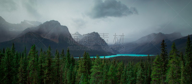 加拿大,岩石,天空,暴风雨,水平画幅,云,阿尔伯塔省,无人,户外,高地
