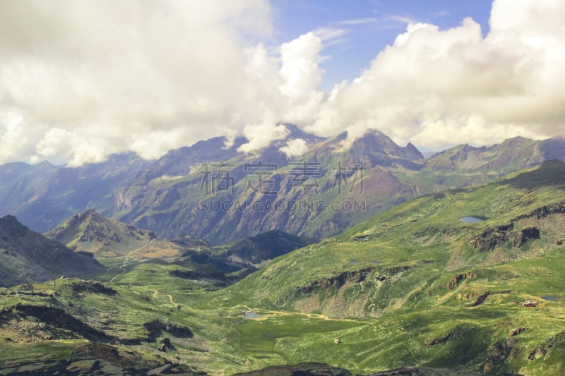 山谷,莫堤玫瑰山,山脉,全景,小屋,格雷索,瑞士阿尔卑斯山,尚波吕克,奥斯塔山谷,湖