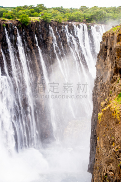 赞比亚,津巴布韦,赞比西河,风景,维多利亚瀑布,垂直画幅,水,美,褐色,瀑布