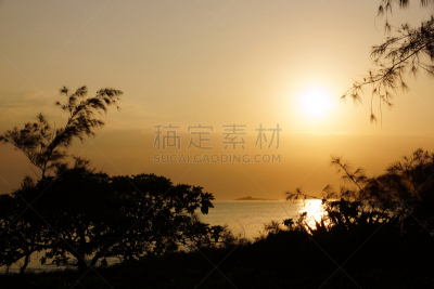 威马那娜,早晨,海滩,黎明,岩石,在上面,水,新的,水平画幅,沙子