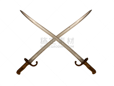 剑,白色背景,横越,沙泰勒罗,刺刀,马刀,步兵,黄铜,古董,水平画幅
