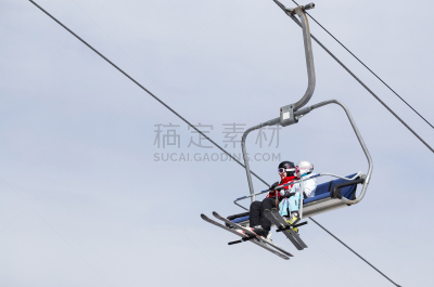 滑雪缆车,天空,人,背景聚焦,定绳,系船索,钢丝,电缆绞车,乘客座椅,空中缆车