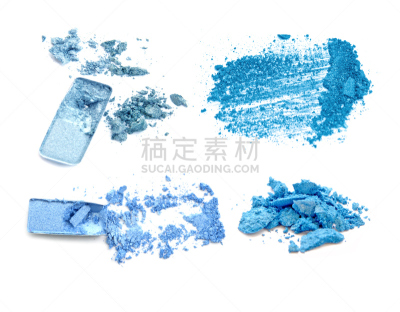 碾碎了的,蓝色,眼影,调色板,彩妆,水平画幅,无人,组物体,化妆用品,特写