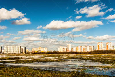 池塘,春天,城市,白昼,风景,日光,冻结的,田地,伦敦城,新的