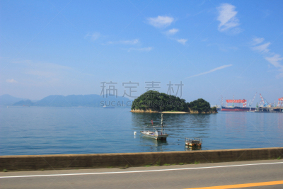 海洋,帆船,岛,大群动物,自然,水平画幅,地形,无人,淡路岛,日本