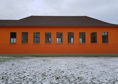 Modern façade of a residential building