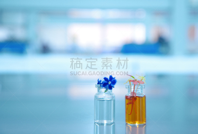 橙色,实验室,紫色,小瓶,背景,自然,美,水平画幅,小的,无人