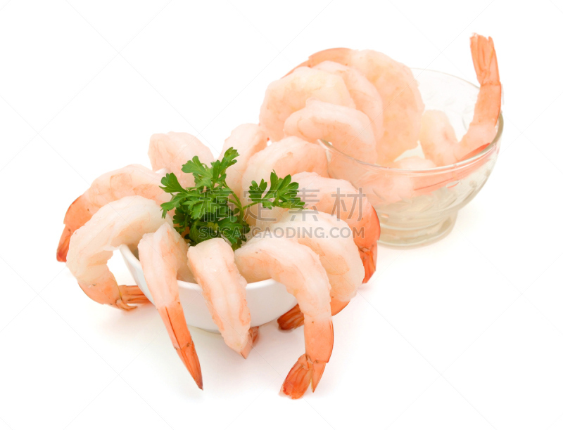 去皮的,白色,虾,餐具,格子烤肉,煮食,水平画幅,无人,嫩煎食品,膳食