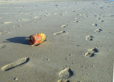 脚印,龙虾浮标,韦尔夫利特,鞋印,柯德角,在上面,黄色,白昼,红色,马萨诸塞