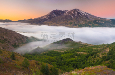 圣海伦火山,美国,水平画幅,云,无人,户外,火山,国家纪念碑,山,华盛顿州