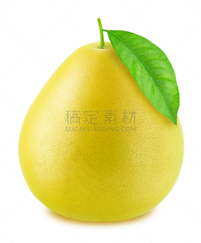 柚子,白色背景,完整,叶子,分离着色,维生素c,剪贴路径,横截面,部分,清新