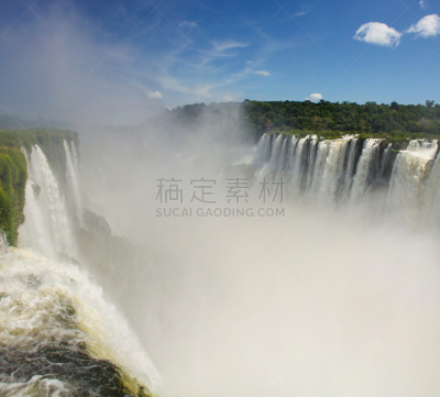 伊瓜苏瀑布,阿根廷,自然,风景,现代,侧面视角,一只动物,热带气候,世界遗产,自然神力