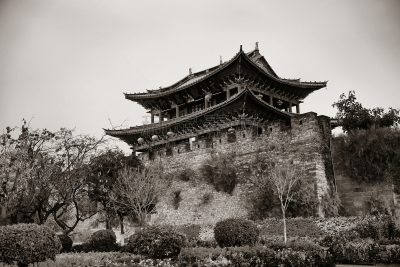 城镇,大理,墨尔本南门,云南省,水平画幅,建筑,无人,全景,大门,门
