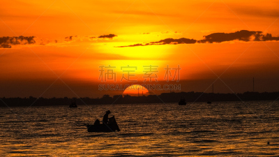 早晨,夏威夷大岛,曙暮光,古巴克里尼达,棕榈树,海滩,热带气候,黎明,安提瓜,波拉波拉