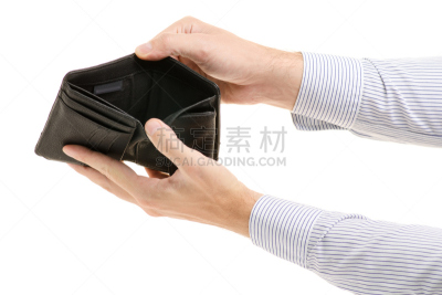 男性,零钱包,寂寞,手,男商人,想法,信用卡,白色,债务