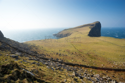 斯凯岛,苏格兰,岛,内斯特角灯塔,建筑外部,风景,图像,海洋,多色的,海岸线