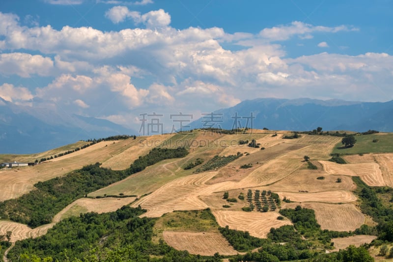 地形,阿布鲁奇,夏天,自然,非都市风光,水平画幅,绿色,山,无人,比斯卡拉