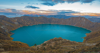 quilotoa,火山湖,南美,纯净,拉丁美洲,彩色图片,著名景点,风景,勒马前行,厄瓜多尔