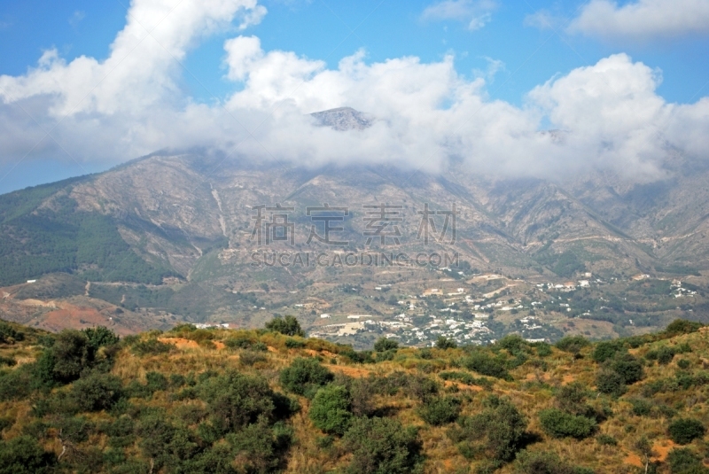 地形,山,福恩吉罗拉,西班牙,环境,云,草,背景,户外,安达卢西亚