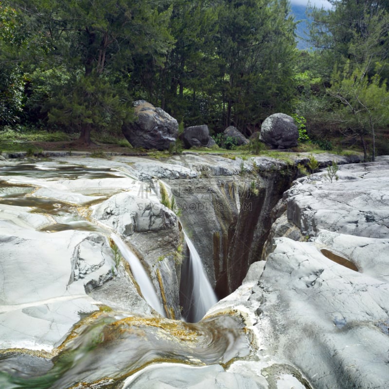 瀑布,马法提环岛,留尼汪（法属）,自然,水,法国海外领土,地形,无人,湿