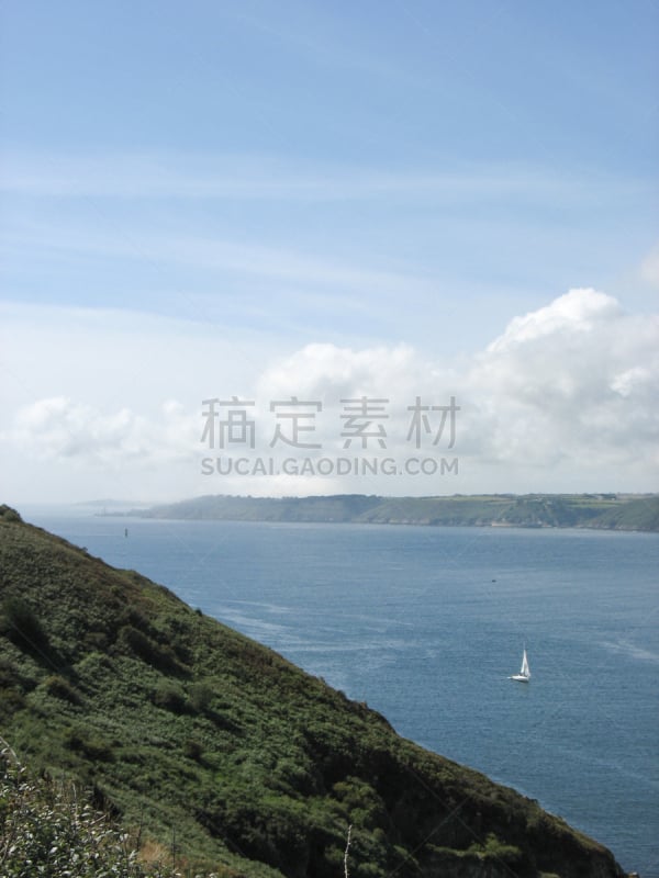 布雷斯特,海滩,海湾,赫兹海岬,奥迪耶纳,阿申特岛,克罗松,菲尼斯泰尔省,海岬,布列塔尼