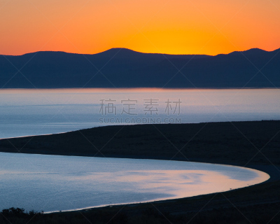 莫诺湖,黎明,加利福尼亚,莫挪县,水平画幅,无人,户外,湖,山脉,新生活