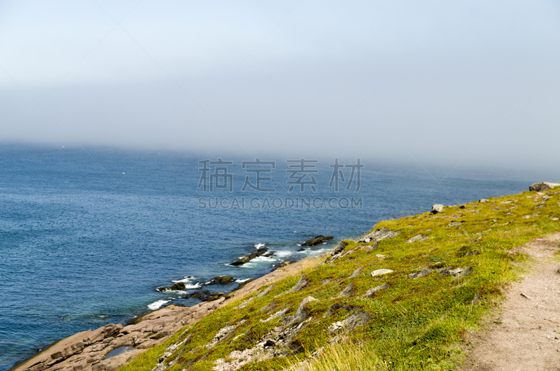 斯必尔角,看风景,小路,加拿大,水平画幅,无人,阿瓦隆半岛,灯塔楼,北美,海洋