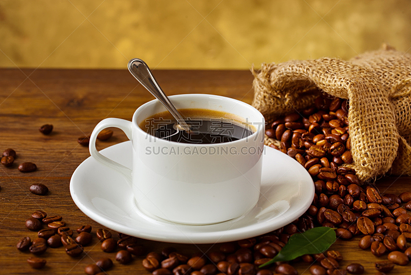 黑咖啡,舀勺,咖啡机,水平画幅,无人,饮料,咖啡,甜点心,大口袋,热