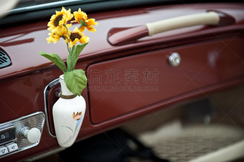 大众汽车,仪表板,仪表板小柜,图像聚焦技术,选择对焦,水平画幅,无人,特写,彩色图片,花瓶