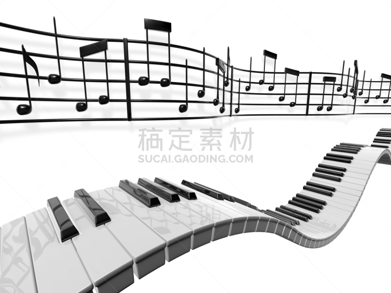 音符,小提琴d小调变奏曲,电钢琴,三角钢琴,钢琴键,概念和主题,水平画幅,抽象,白色背景