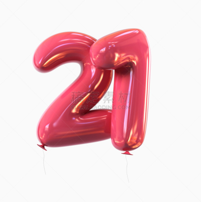 气球,字体,白色背景,分离着色,21岁生日,禧年,氦,魔术,数字,字母