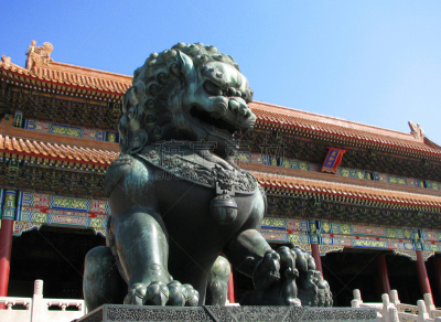故宫,青铜,建筑物门,狮子,雕像,狮王,最大,国际著名景点,云景