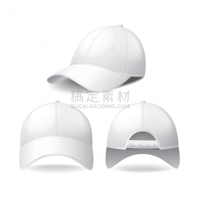 棒球帽,白色,矢量,分离着色,遮阳帽,照相写实主义,棒球服,棒球,部分,空的