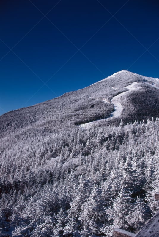 山,霜,白面山,阿迪朗达克州立公园,滑雪痕,垂直画幅,天空,雪,无人,滑雪坡