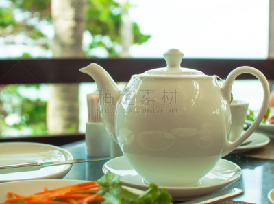 户外,茶话会,自然,早餐,非都市风光,桌子,水平画幅,热饮,早晨,夏天