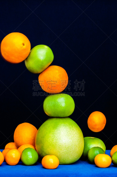 橙子,柚子,酸橙,桔子,葡萄柚,塔,垂直画幅,绿色,橙色,水果