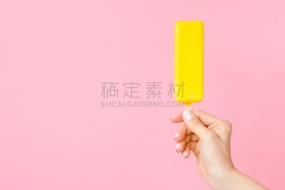 黄色,冰淇淋,明亮,空的,柠檬,手牵手,正面视角,蜡笔画,文字,青年女人