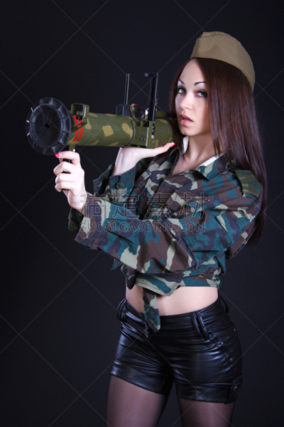 女人,注视镜头,垂直画幅,新船揭幕式,制服,装甲服,短裤