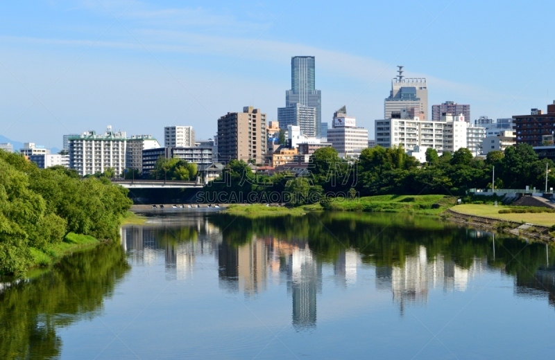 仙台,城市,广濑川,水平画幅,无人,摩天大楼,东北片区,2015年,日本,河流