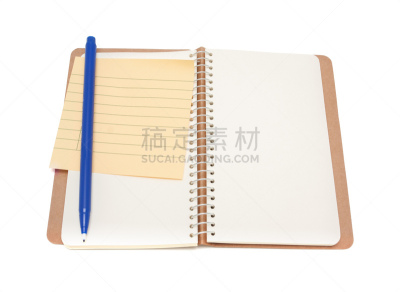 分离着色,毡尖笔,笔记本,白色背景,留白,办公用品,精装书,文档,手册,知识