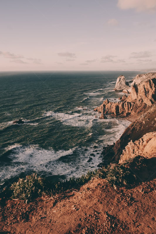 风景,海洋,葡萄牙,山,概念,罗卡角,捕获的,写实,探险