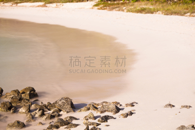 海滩,长时间曝光,加勒比海地区,水,水平画幅,沙子,无人,夏天,户外,列华群岛