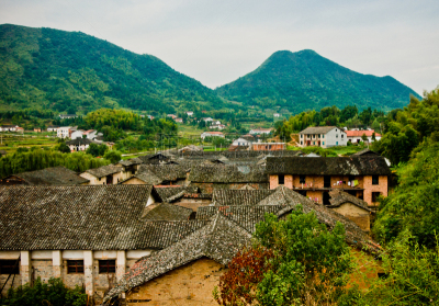 乡村,哈姆莱特,水平画幅,枝繁叶茂,山,无人,古老的,户外,乡村风格,居住区