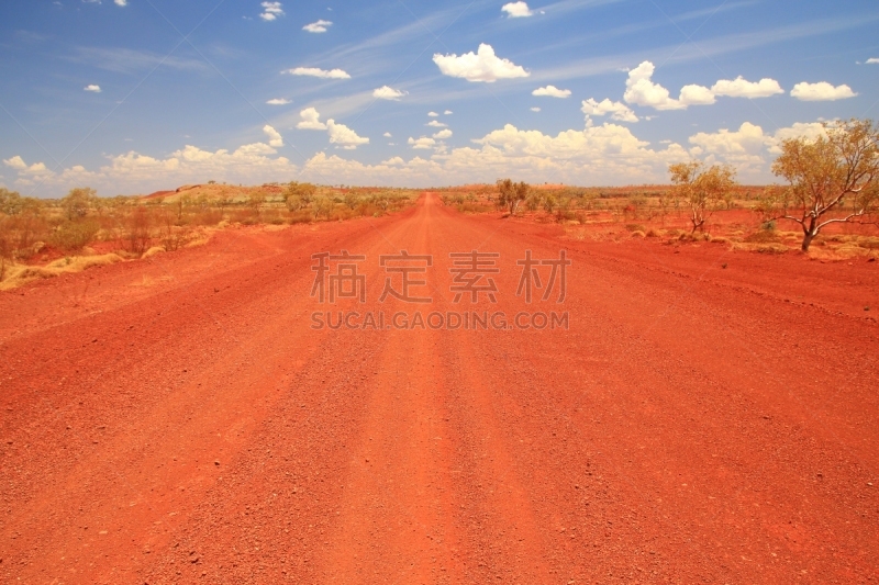 偏远地区,the pilbara,土路,澳大利亚,天空,西澳大利亚,水平画幅,无人,夏天,偏远的