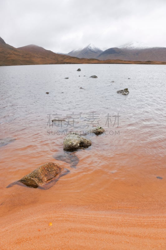 lochan na h'achlaise,七叶树,苏格兰湖,黑岗,兰诺克沼地,垂直画幅,水,停泊的,旷野,摩尔人风格