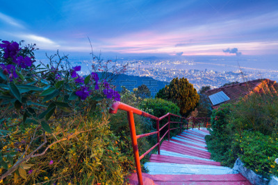 城市,看风景,山,乔治敦,黎明,槟榔屿州,天空,夜晚,马来西亚