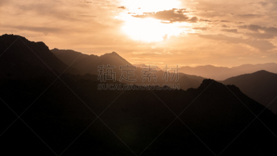 山,沙漠,古奇拉谷,棕榈泉,莫哈韦沙漠,美国西部,极端地形,天空,美,留白
